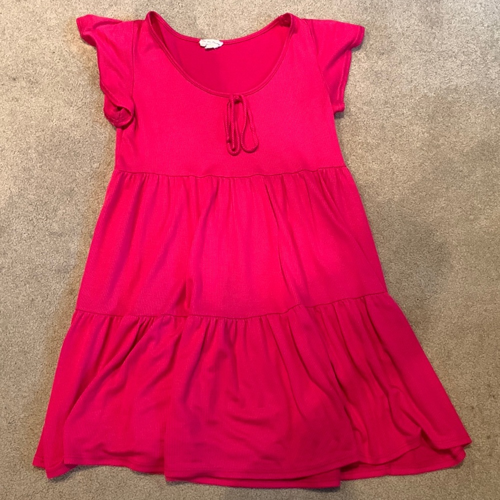 Hot pink flowy dress